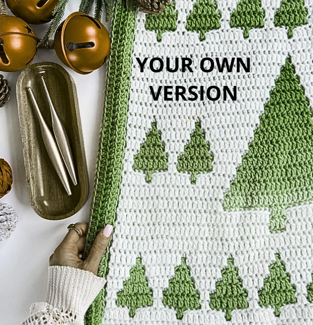 Forest tree Crochet Blanket- Crochetora