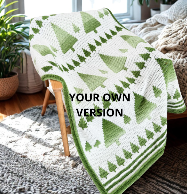 Forest tree Crochet Blanket- Crochetora